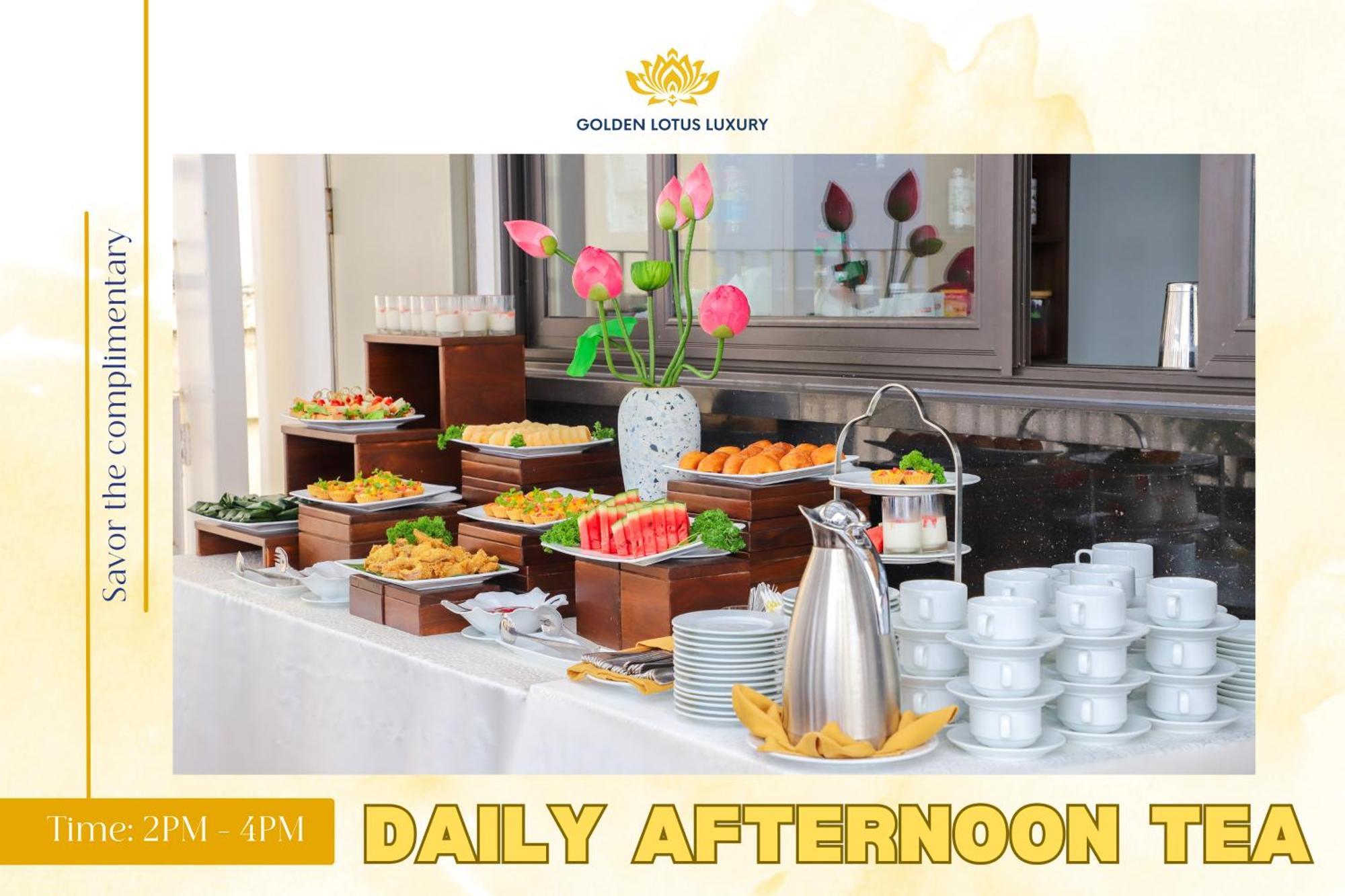 Golden Lotus Luxury Hotel Danang - Complimentary Daily Afternoon Tea Exterior foto